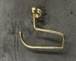 Handcrafted Solid Brass Toilet Roll Holder Stylish Brass Wall Mount Toilet Paper Holder Bathroom - Image 3