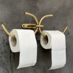 Double Brass Toilet Paper Holder – Wall Mounted Design
