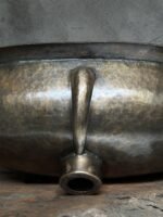 Oil Rubbed Bronze Bathroom Sink, Oval Patina Brass Handcrafted Drop in Sink - Image 4