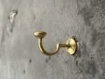 Solid Brass Wall Hooks – Vintage Bathroom Mount Set - Image 3