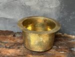 Unlacquered Brass Bar Sink – Hammered Round with Drain - Image 5