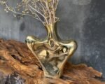 Solid Brass Female Body Vase, Minimalist Bud Vases, Table Flower Vase - Image 4