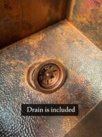 Hammered Copper Farmhouse Sink  Large Copper Kitchen Sink - Image 3