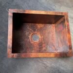 Hammered Copper Farmhouse Sink  Large Copper Kitchen Sink