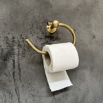 Solid Brass Toilet Paper Holder – Handcrafted Wall Mount