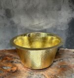Hammered Brass Bar Sink – Round Unlacquered Prep Bowl - Image 2