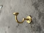 Solid Brass Wall Hooks – Vintage Bathroom Mount Set - Image 4