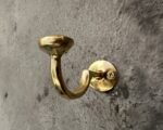 Solid Brass Wall Hooks – Vintage Bathroom Mount Set - Image 2