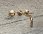 Brass Wall Mount Faucet ,Lever Handle Bathroom Tap - Image 3
