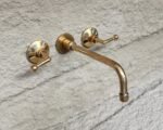 Brass Wall Mount Faucet ,Lever Handle Bathroom Tap - Image 2