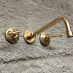 Brass Wall Mount Faucet ,Lever Handle Bathroom Tap