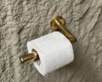 Solid Brass Toilet Roll Holder, Handcrafted Tissue Holder for Bathroom, Wall Mount Toilet Paper Holder - Image 2