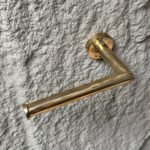 Solid Brass Toilet Roll Holder, Handcrafted Tissue Holder for Bathroom, Wall Mount Toilet Paper Holder