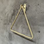 Triangle Brass Towel Ring – Wall Mounted Bathroom Hook - Image 5