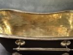Brass Bathtub With Black Exterior, Black Bathtub Clawfoot - Image 3