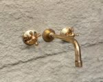 Brass Wall Mount Faucet – Unlacquered Bathroom Tap - Image 3