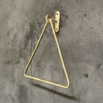 Triangle Brass Towel Ring – Wall Mounted Bathroom Hook - Image 4