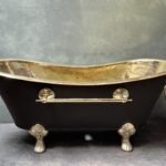 Brass Bathtub With Black Exterior, Black Bathtub Clawfoot