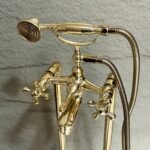 Brass Freestanding Tub Filler – Hand Shower Included