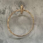 Antique Brass Towel Ring – Round Wall Mount Holder - Image 2