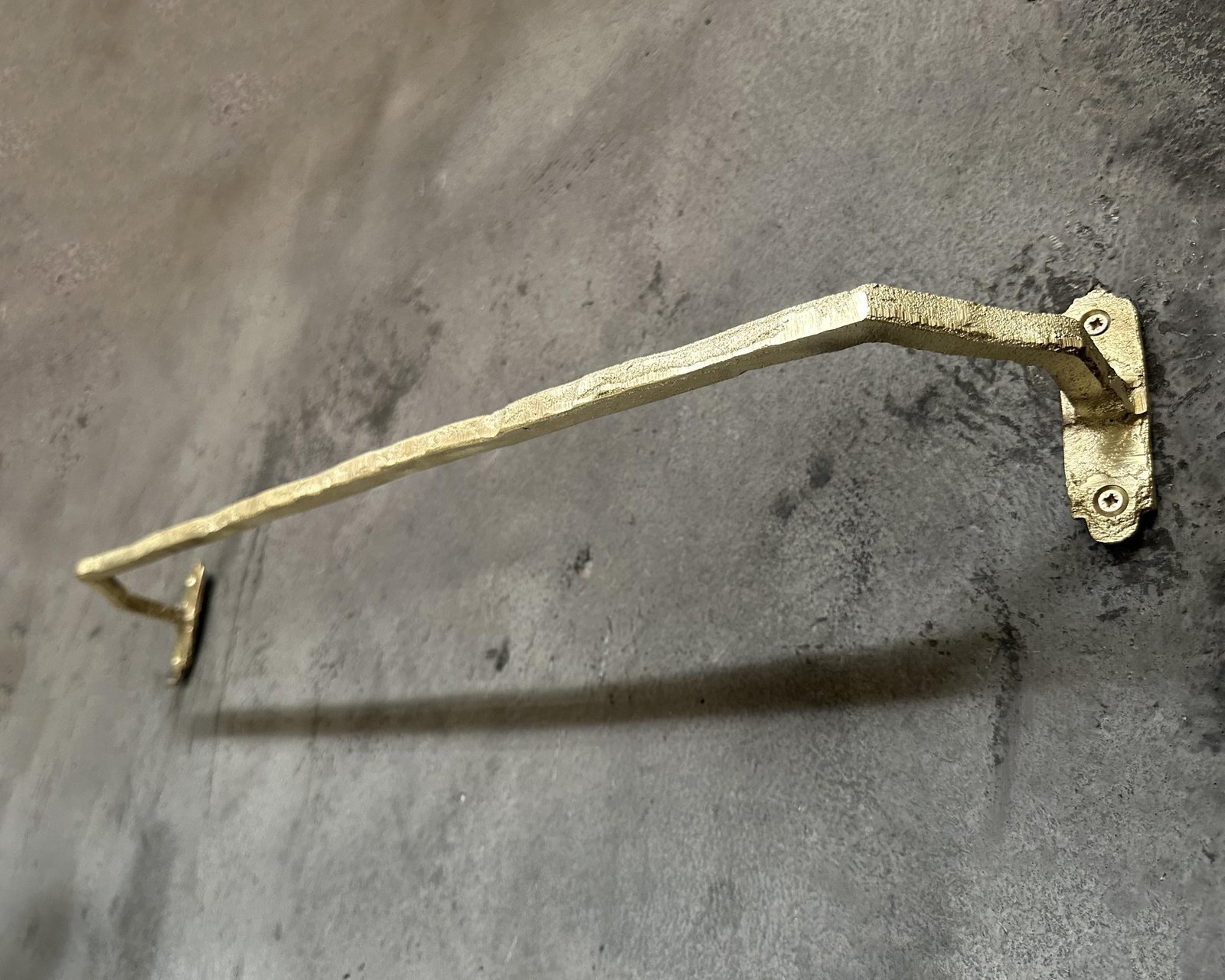 il_fullxfull.6203140606_swdk Solid Brass Towel Rack – Wall Mounted Unlacquered Bar - Image 1