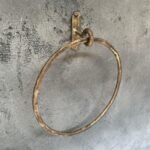 Antique Brass Towel Ring – Round Wall Mount Holder