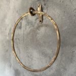 Antique Brass Towel Ring – Round Wall Mount Holder - Image 4