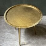Solid Brass Round Table, Unlacquered brass coffee table - Image 3