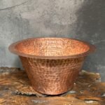 Hammered Copper Bar Sink – Round Drop-In Design