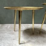 Solid Brass Round Table, Unlacquered brass coffee table - Image 4