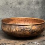 Hammered Copper Sink ,Dark Brown Bathroom Vessel