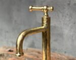 Victorian Brass Bathroom Faucet – Unlacquered Finish - Image 2