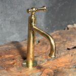 Victorian Brass Bathroom Faucet – Unlacquered Finish - Image 5