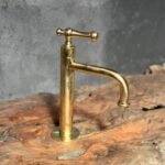 Victorian Brass Bathroom Faucet – Unlacquered Finish - Image 4