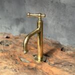 Victorian Brass Bathroom Faucet – Unlacquered Finish