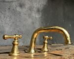 Widespread Brass Sink Faucet – 3-Hole Deck Mount Tap - Image 2