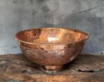 Hammered Copper Basin – Engraved Round Vessel Sink