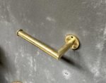Minimalist Unlacquered Brass Toilet Paper Holder - Image 5