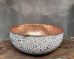 White Hammered Copper Sink – Unique Vessel Basin - Image 3