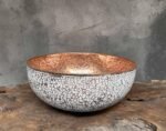 White Hammered Copper Sink – Unique Vessel Basin