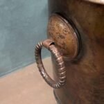 Small Copper Clawfoot Bathtub With Towel Rings - Image 3
