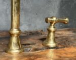 Victorian Unlacquered Brass Bathroom Faucet – 3-Hole Design - Image 5