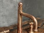 Copper Victorian Bathroom Faucet, Copper Widespread Bathroom Sink Faucet,  Deck Mounted Sink Faucet - Image 3
