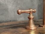 Copper Victorian Bathroom Faucet, Copper Widespread Bathroom Sink Faucet,  Deck Mounted Sink Faucet - Image 4