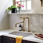 Unpainted Brass Kitchen Faucet