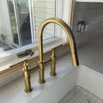 Brass Three Hole Bridge Faucet