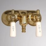 Old-Style Tub Faucet - Porcelain Lever Handles - Image 3
