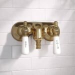Old-Style Tub Faucet - Porcelain Lever Handles