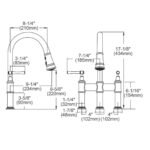 Brass Three Hole Bridge Faucet - Image 2