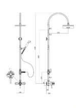 Traditional Dual Control Exposed Thermostatic Shower Set - Image 6